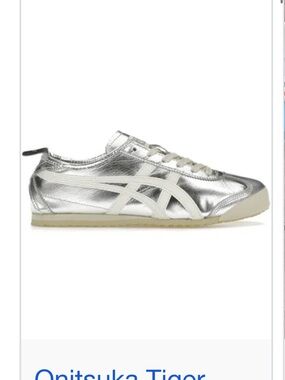 Onitsuka Tiger by Asics Metallic Silver & White Mexico 66 Sneakers